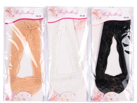 NEW WHOLESALE HAI JIE MENG WOMENS LACE SOCKS ASST 1PR SOLD BY CASE Discount