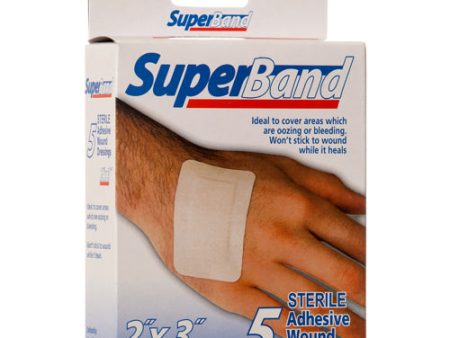 WHOLESALE SUPERBAND ADHESIVE WOUND DRESSINGS 2X3 5CT SOLD BY CASE Discount