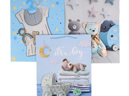 WHOLESALE GIFT BAG LARGE BABYSHOWER ASSORTED DESIGNS BLUE SOLD BY CASE Online now