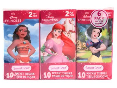 WHOLESALE DISNEY PRINCESS POCKET TISSUE 10CT 6PK SOLD BY CASE Supply