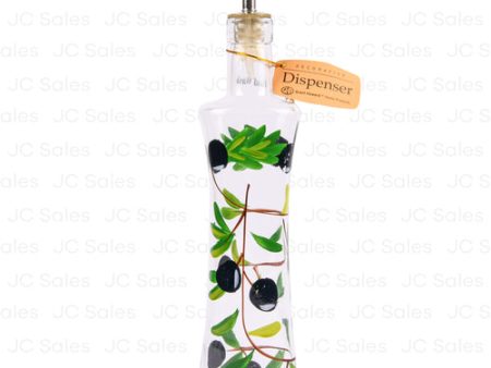 WHOLESALE GLASS DECORATIVE DISPENSER OLIVE SOLD BY CASE Cheap