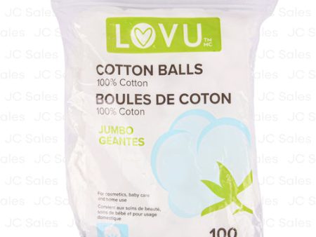 WHOLESALE LOVU JUMBO COTTON BALLS 100CT SOLD BY CASE For Cheap