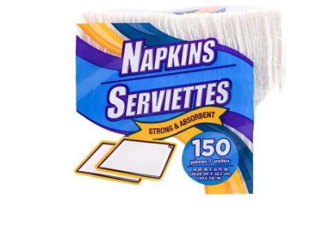 NEW WHOLESALE NAPKINS SERVIETTES 150 PCS 10.25 x 12.75 IN SOLD BY CASE Online now