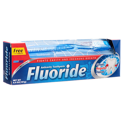 WHOLESALE TOOTHPASTE W BRUSH FLUORIDE REGULAR SOLD BY CASE Online