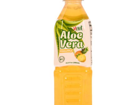 NEW WHOLESALE VINUT ALOE VERA JUICE W  PINEAPPLE FLAVOR 16.9OZ SOLD BY CASE For Cheap