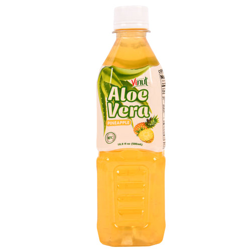 NEW WHOLESALE VINUT ALOE VERA JUICE W  PINEAPPLE FLAVOR 16.9OZ SOLD BY CASE For Cheap