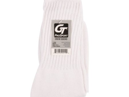 NEW WHOLESALE MENS 1 PAIR SPORT SOCKS WHITE CREW 10-13 SOLD BY CASE Online