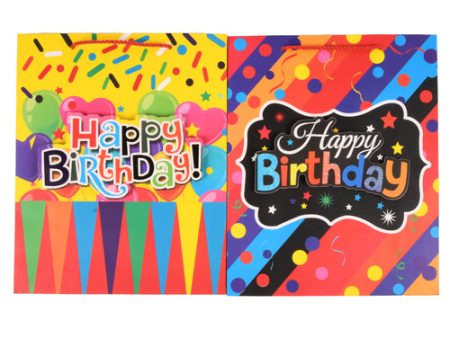 NEW WHOLESALE GIFT BAG 3D  HAPPY BIRTHDAY  MEDIUM ASST DESIGNS SOLD BY CASE on Sale