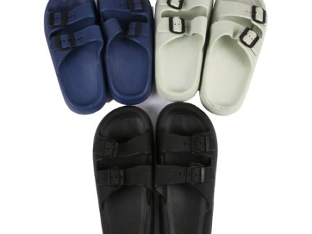 NEW WHOLESALE MENS SANDALS DOUBLE BUCKLE ASST COLOR & SZ SOLD BY CASE For Discount