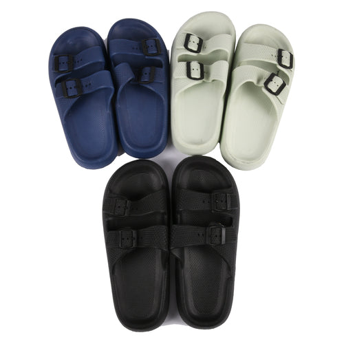 NEW WHOLESALE MENS SANDALS DOUBLE BUCKLE ASST COLOR & SZ SOLD BY CASE For Discount