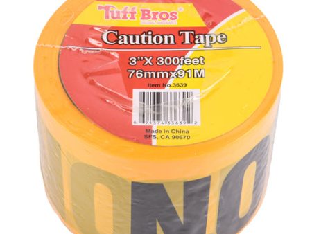 NEW WHOLESALE TUFF BROS YELLOW CAUTION TAPE 3 X 300FT SOLD BY CASE Cheap