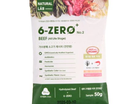 NEW WHOLESALE 6-ZERO ORGANIC DOG FOOD BEEF 50G SOLD BY CASE on Sale