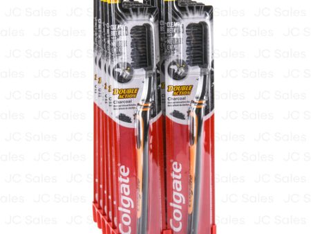 WHOLESALE COLGATE TOOTHBRUSH DOUBLE ACTION CHARCOAL MEDIUM SOLD BY CASE Online Sale