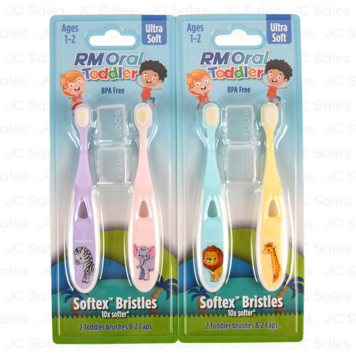 WHOLESALE RM ORAL TODDLER TOOTHBRUSH ASST 2 PK SOLD BY CASE Sale