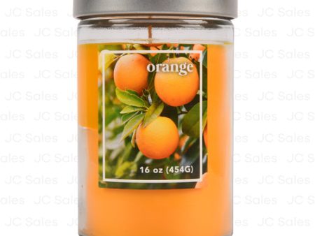 WHOLESALE JAR CANDLE ORANGE 16 OZ SOLD BY CASE For Discount