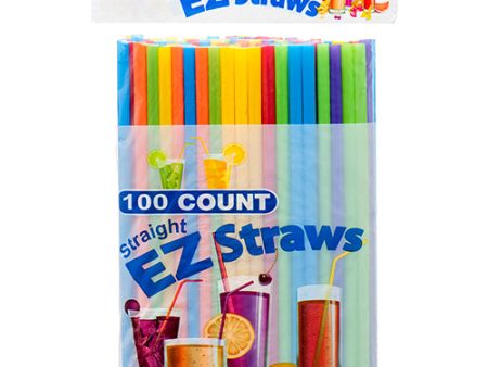 WHOLESALE STRAW PLASTIC 100CT ASST CLR SOLD BY CASE Online