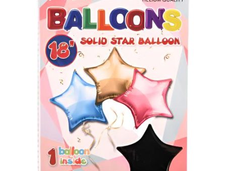 WHOLESALE TRICO 18 STAR FOIL BALLOON BLACK SOLD BY CASE Fashion