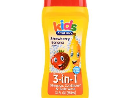 WHOLESALE XTRACARE KIDS 3IN1 BODY WASH STRAWBERRY BANANA 12 OZ SOLD BY CASE Supply