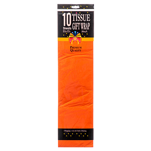 WHOLESALE TISSUE WRAP ORANGE 10 CT SOLD BY CASE Sale