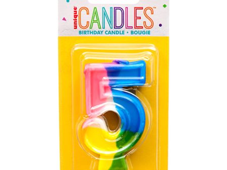 WHOLESALE UNIQUE #350-5 NUMERIC CANDLE 5 SOLD BY CASE Discount