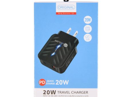 NEW WHOLESALE TRAVEL CHARGER 20W BLK & WHITE ASST COLOR SOLD BY CASE Discount