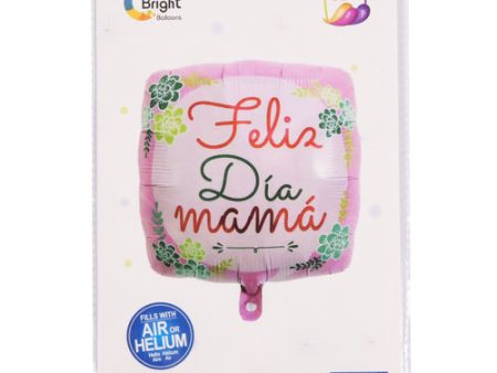 NEW WHOLESALE HM FELIZ DIA MAMA FOIL BALLOON 18 SOLD BY CASE For Cheap