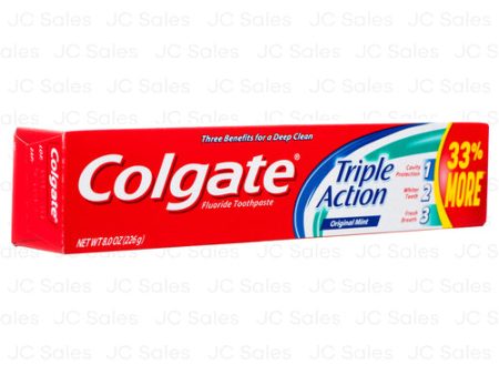 WHOLESALE COLGATE TOOTHPASTE TRIPLE ACTION GEL 8 OZ SOLD BY CASE Online