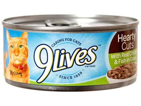 WHOLESALE 9 LIVES SLICES CHICKEN & FISH IN GRAVY 5.5 OZ SOLD BY CASE Sale