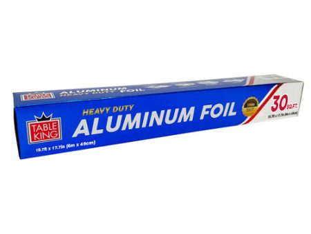 WHOLESALE TABLE KING ALUMINUM FOIL 30SQ.FT HEAVY DUTY SOLD BY CASE Online Sale