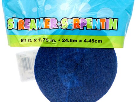 WHOLESALE UNIQUE #6345 STREAMER ROYAL BLUE 1.75INX81FT SOLD BY CASE Online