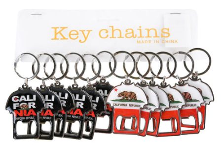 WHOLESALE CALIFORNIA BOTTLE OPENER KEYCHAINS 3 ASSORTED STYLES SOLD BY CASE Supply