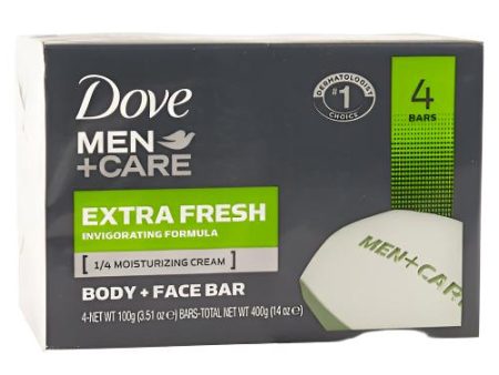 WHOLESALE DOVE MEN BAR SOAP EXTRA FRESH 100 GR SOLD BY CASE Online Sale