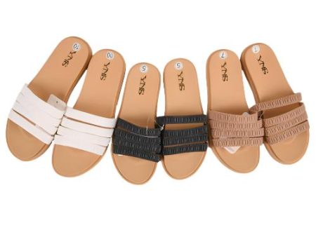 WHOLESALE WOMEN SANDALS WITH PLASTIC DETAIL ASST COLORS SOLD BY CASE Online now