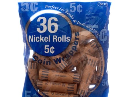 WHOLESALE BAZIC COIN WRAPPERS 36CT NICKELS #5012 SOLD BY CASE Hot on Sale