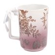 NEW WHOLESALE CERAMIC MUG FULL DEBOSS FLORAL REACTIVE TALL SOLD BY CASE For Cheap