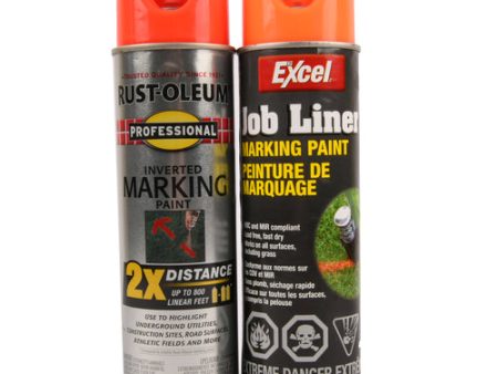 NEW WHOLESALE KRYLON INDUSTRIAL QUICK MARK FLOURESCENT ORANGE 17 OZ SOLD BY CASE For Sale