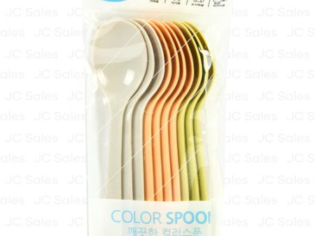 WHOLESALE PLASTIC SPOON 10PCS W ASST COLORS SOLD BY CASE Supply