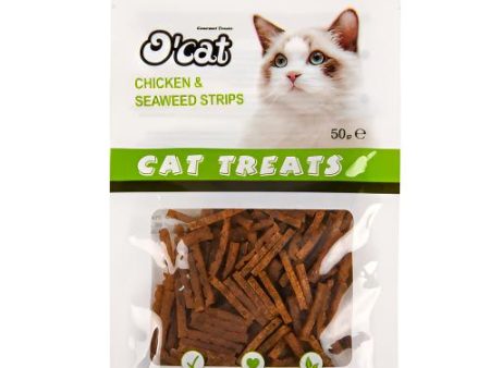 WHOLESALE O CAT CAT  TREAT CHICKEN SEAWEED STRIPS SOLD BY CASE Online Sale