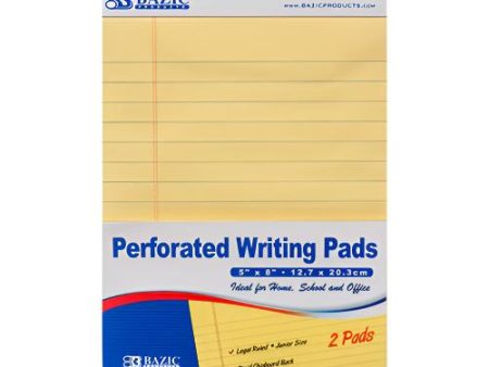 WHOLESALE BAZIC LEGAL PAD 5 X 8 2PK YELLOW #555 SOLD BY CASE For Discount