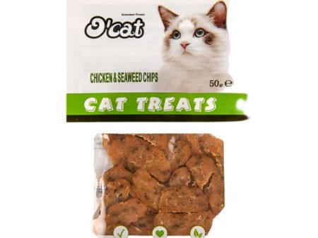 WHOLESALE O CAT CAT  TREAT CHICKEN SEAWEED CHIPS SOLD BY CASE Online now