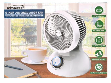 WHOLESALE AIR CIRCULATION DESK FAN 6-IN SOLD BY CASE Hot on Sale