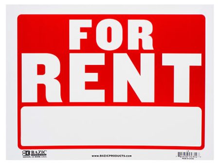 WHOLESALE BAZIC SIGN FOR RENT 12 X 16 SOLD BY CASE Supply