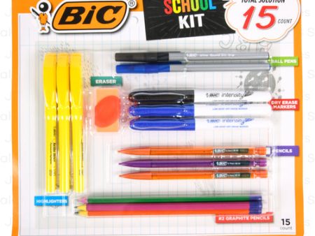 WHOLESALE BIC SCHOOL KIT 15PK SOLD BY CASE Supply