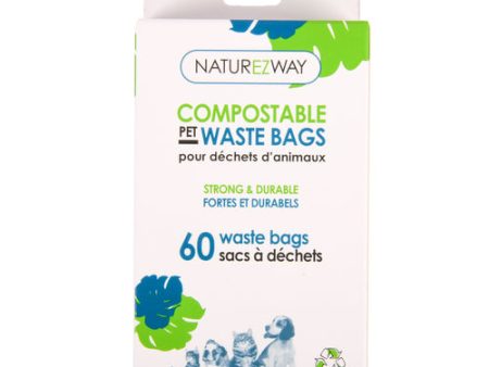 NEW WHOLESALE NATUREZWAY COMPOSTABLE PET BAGS 60CT SOLD BY CASE Hot on Sale