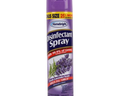 NEW WHOLESALE HOMEBRIGHT DISINFECTANT SPRAY LAVENDER SCENT 7.5 OZ SOLD BY CASE Discount