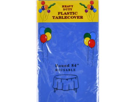 NEW WHOLESALE HEAVY DUTY ROUND TABLE COVER 84 ROYAL BLUE SOLD BY CASE For Sale