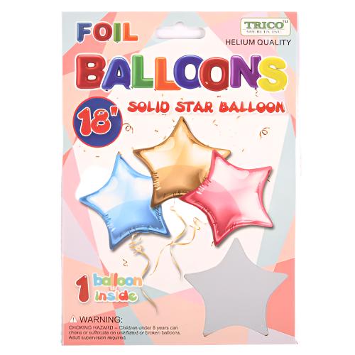 WHOLESALE TRICO 18 STAR FOIL BALLOON WHITE SOLD BY CASE For Discount