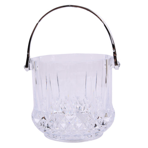 NEW WHOLESALE PLASTIC ICE BUCKET W  SILVER HANDLE 40OZ SOLD BY CASE Supply