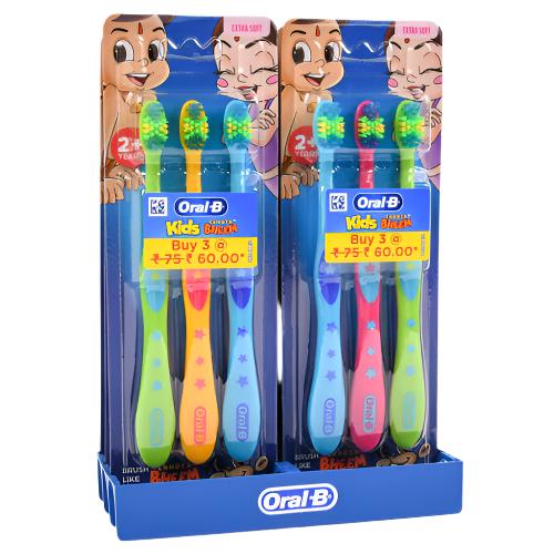 WHOLESALE ORAL-B KIDS TOOTHBRUSH 3 PK SOLD BY CASE Sale