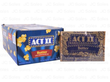 WHOLESALE ACT II POPCORN BUTTER 2.75 OZ 18 CT SOLD BY CASE on Sale